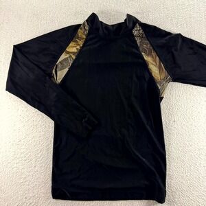 Outfitters Ridge Rash Guard Mens M Black Camo Long Sleeve Shirt Outdoors Hunting